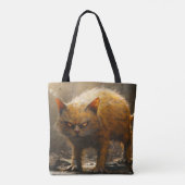 Monster kat tote bag (Achterkant)