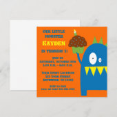 Monster Kids Birthday Uitnodiging (Voorkant / Achterkant)