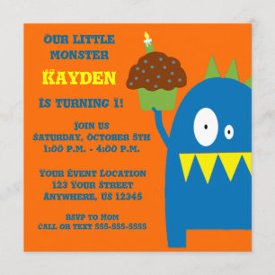 Monster Kids Birthday Uitnodiging