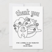 Monster Kids Kleurkaart Feest Favoriet Bedankt (Voorkant)