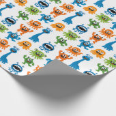 Monster Kids Verjaardag Cadeaupapier (Hoek)