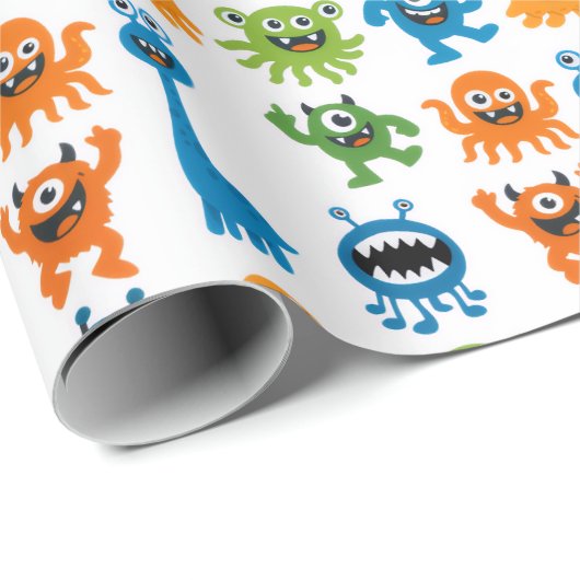 Monster Kids Verjaardag Cadeaupapier (Rol Hoek)