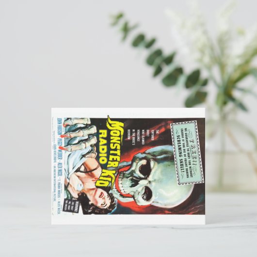 Monster Kind Radio ontmoet de Schroefschedel Briefkaart (Staand voorkant)