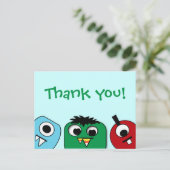 Monster Kinder bedankkaart Briefkaart (Staand voorkant)