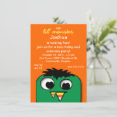 Monster Kinder Halloween Birthday Party Kaart (Staand voorkant)