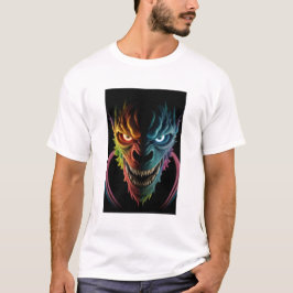 Monster kleurrijke glitch horror enge t-shirt