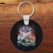 Monster Koala als Kraken valt een oorlogsschip aan Sleutelhanger (Voorkant)