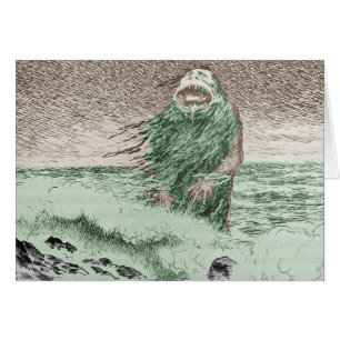 Monster komt uit het water