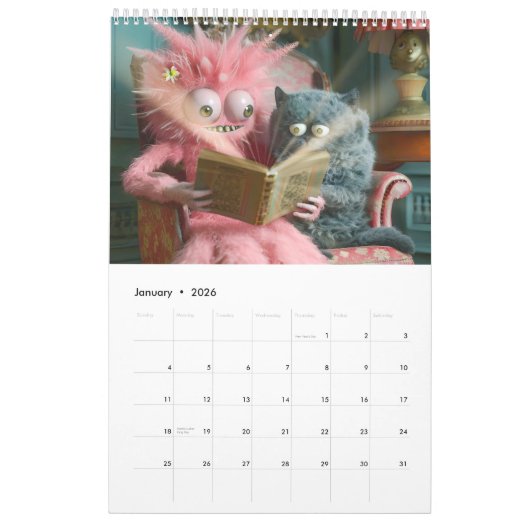 Monster Ladies – A Year of Quirky Charm Kalender (Jan 2026)