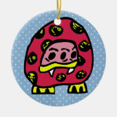 Monster Ladybug Keramisch Ornament (Voorkant)