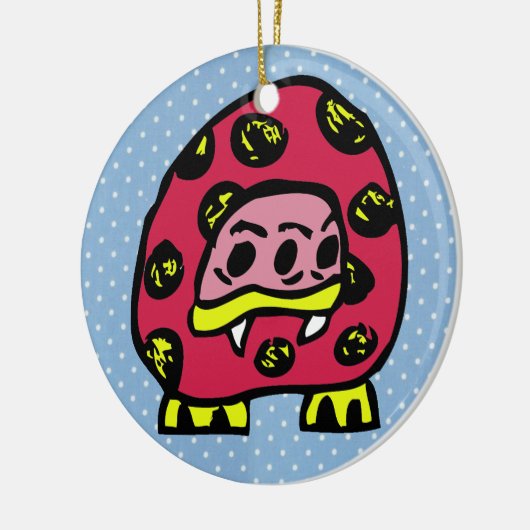 Monster Ladybug Keramisch Ornament (Links)