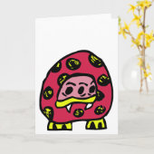 MONSTER LADYBUG WENSKAART KAART (Gele Bloem)