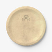 monster lion medieva papieren bordje (Voorkant)