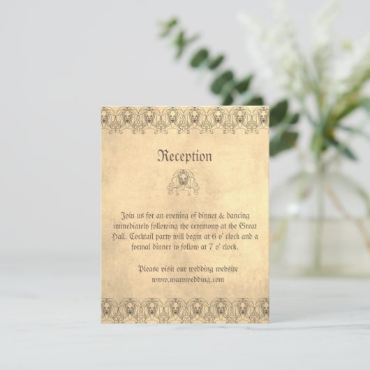 Monster lion medieval kaart (Staand voorkant)