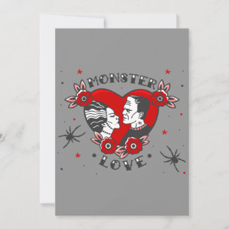 monster love rockabilly frankenstein valentine kaart