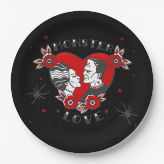 monster love rockabilly frankenstein valentine papieren bordje