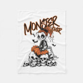 Monster Lover Fun Skeleton Ghoul Schattige Hall Fleece Deken (Voorkant)