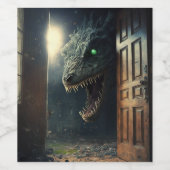 Monster lurk wijn etiket (Enkel label)