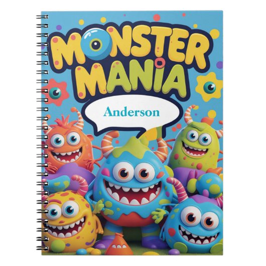Monster Mania – Gepersonaliseerd plezier & dwaas m Notitieboek (Voorkant)