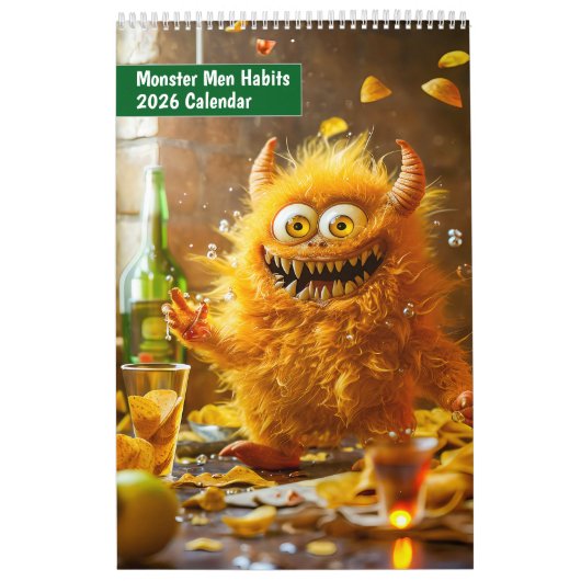 Monster Mannen Gewoontes – 2026 Kalender (Hoes)