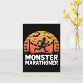 Monster Marathoner Halloween Mummy Runner Kaart (Gele Bloem)