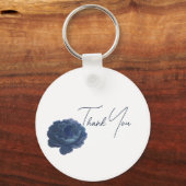 Monster marineblauw Roos bruiloft Bedankt Sleutelhanger (Achterkant)