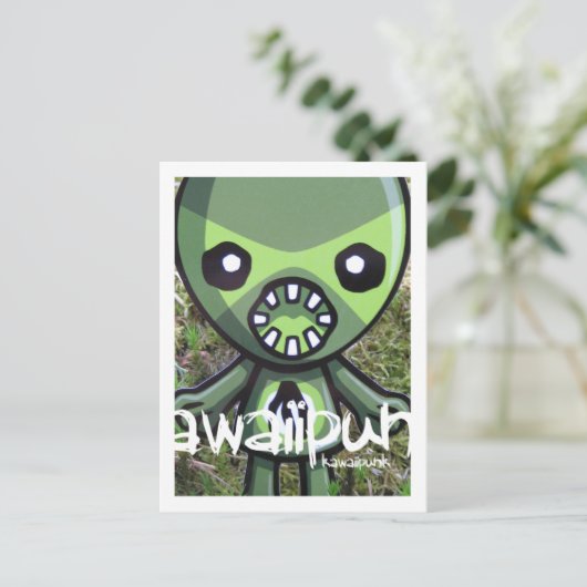 Monster Mascot Briefkaart (Staand voorkant)