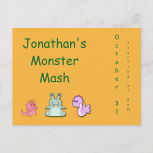 Monster Mash Autumn Invitation Uitnodiging Briefkaart