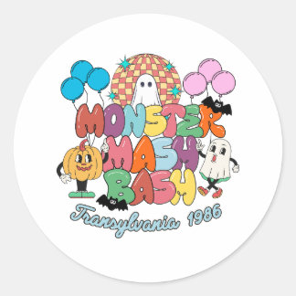 Monster Mash Bash Circle Sticker