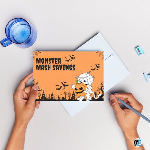 Monster Mash Besparing - Gelukkig Halloween Briefkaart