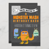 Monster Mash BIRTHDAY Bash Kaart (Voorkant / Achterkant)