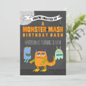 Monster Mash BIRTHDAY Bash Kaart (Staand voorkant)