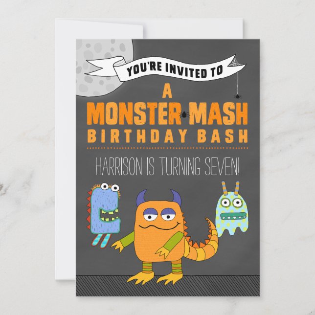 Monster Mash BIRTHDAY Bash Kaart (Voorkant)