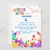 Monster Mash Birthday Invitation - Kids Party Kaart (Voorkant)