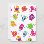 Monster Mash Birthday Invitation - Kids Party Kaart (Achterkant)