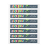 MONSTER MASH BIRTHDAY WRAP ROND Adresetiketten (Vel)