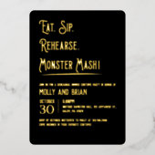 Monster Mash bruiloft repetitie Folie Uitnodiging (Voorkant)