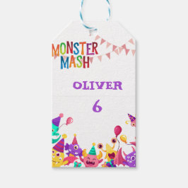 Monster Mash Cadeaubijslab - Kinderfeestje Labels Cadeaulabel