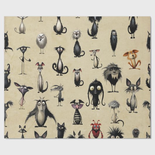 Monster Mash Cadeaupapier (Vlak)