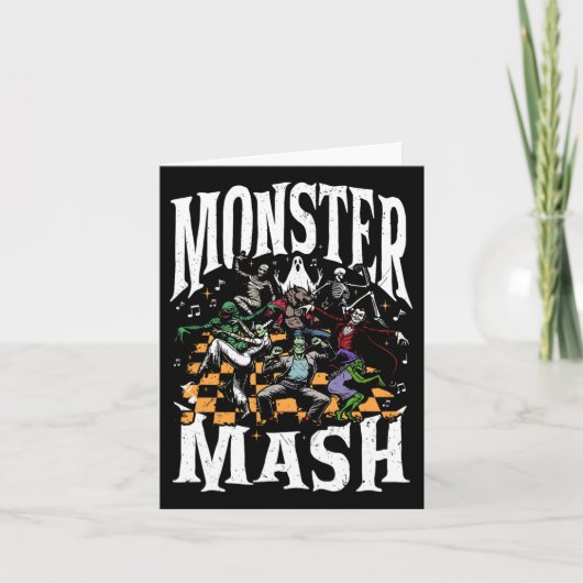 Monster Mash Funny Halloween Spooky Seizoen Trick  Kaart (Voorkant)