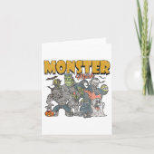 Monster Mash  Ghost Halloween Funny Kaart (Voorkant)