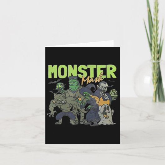 Monster Mash Ghost Halloween Funny Kaart (Voorkant)