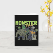 Monster Mash Ghost Halloween Funny Kaart (Gele Bloem)