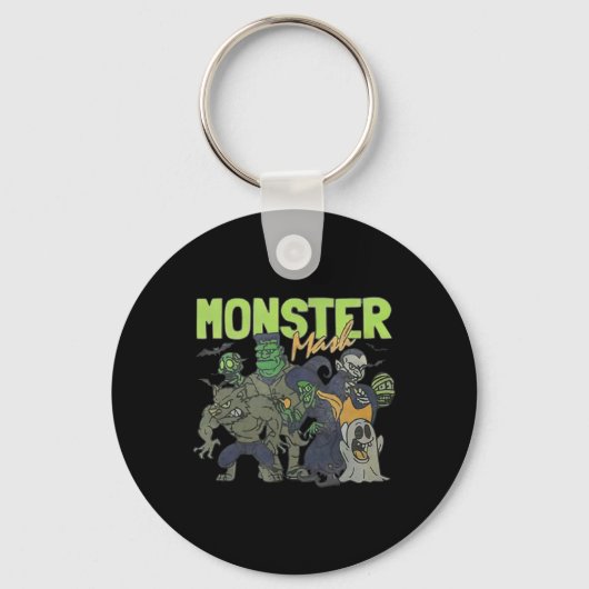Monster Mash Ghost Halloween Funny Sleutelhanger (Voorkant)