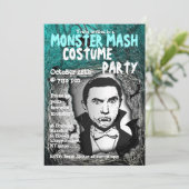 Monster Mash Halloween Costume Party Uitnodiging (Staand voorkant)