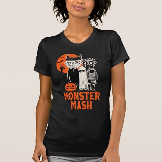 Monster Mash Halloween Creatures Spooky Schattige T-shirt (Voorkant)
