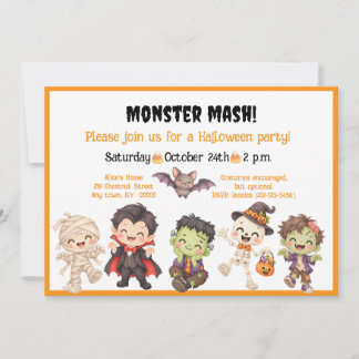 Monster Mash Halloween-feestuitnodiging