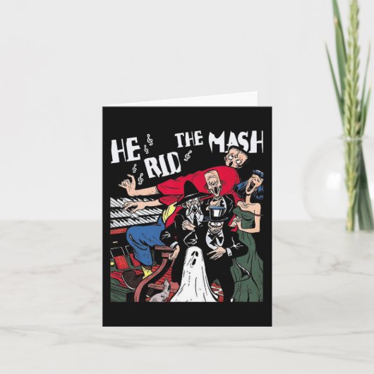 Monster Mash Halloween Ghoul Ghost Kaart (Voorkant)