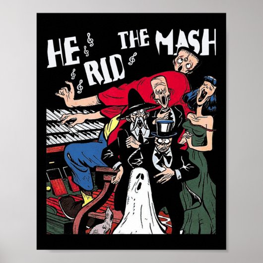 Monster Mash Halloween Ghoul Ghost Poster (Voorkant)