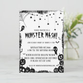 Monster Mash Halloween Kostuumfeest Uitnodiging (Staand voorkant)